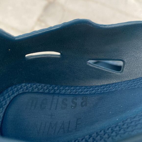 Melissa Blue Metallic Runner Ballet Flats - Picture 5 of 8